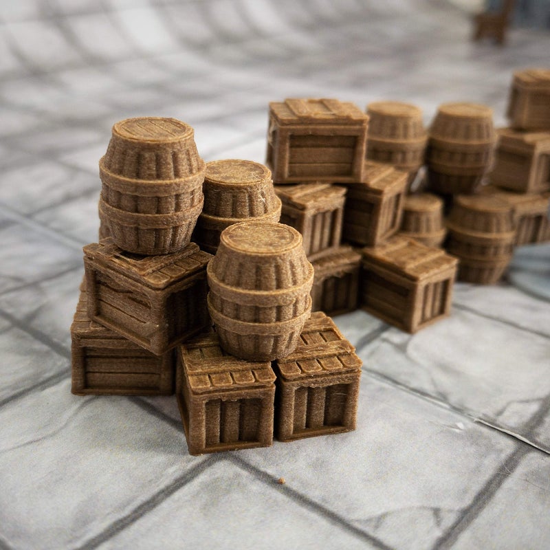 Extruded Gaming Storeroom Crates and Barrels - Image 5